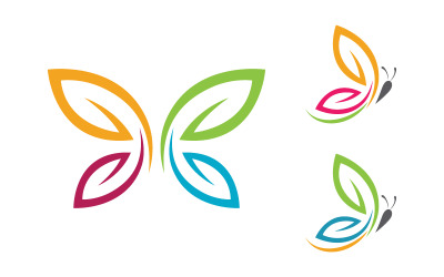 Шаблон дизайна логотипа Butterfly Beauty Vector v.3