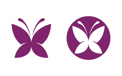 Шаблон дизайна логотипа Butterfly Beauty Vector v.4