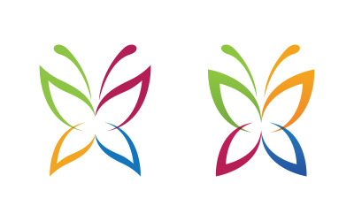 Шаблон дизайна логотипа Butterfly Beauty Vector v.6