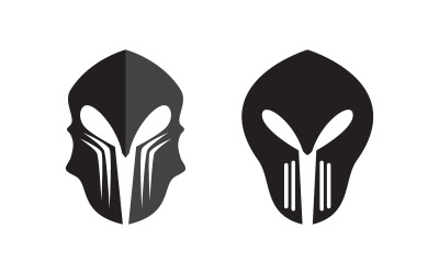 Spartanischer Helm, Vektorsymbol-Illustration, Designvorlage v.8