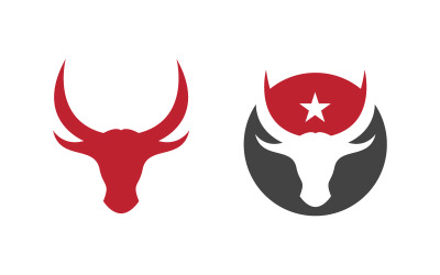 Taurus Horn logó vektoros ikon illusztráció tervezősablon v.2