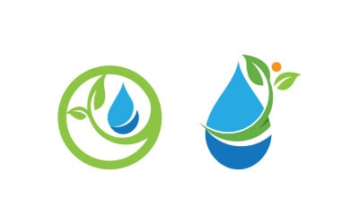 Waterdruppel Loodgieterslogo Sjabloon vectorillustratie v.15