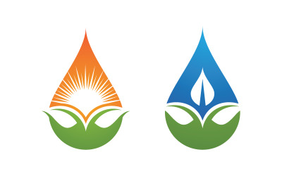 Waterdruppel Loodgieterslogo Sjabloon vectorillustratie v.20