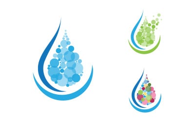 Waterdruppel Loodgieterslogo Sjabloon vectorillustratie v.25