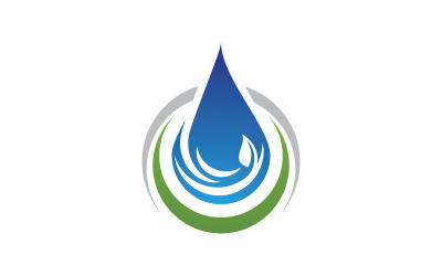Waterdruppel Loodgieterslogo Sjabloon vectorillustratie v.11