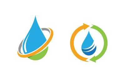Waterdruppel Loodgieterslogo Sjabloon vectorillustratie v.13