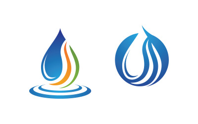 Waterdruppel Loodgieterslogo Sjabloon vectorillustratie v.18
