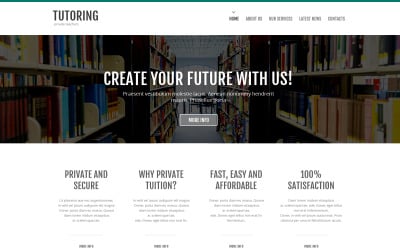 Адаптивный шаблон веб-сайта для библиотеки