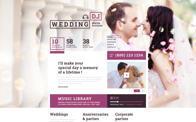 DJ响应式网站模板