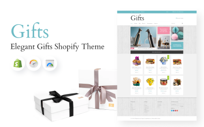 Elegáns ajándékok Shopify téma e-kereskedelmi sablon