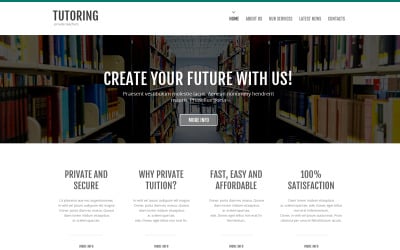 Modèle de site Web réactif pour la bibliothèque