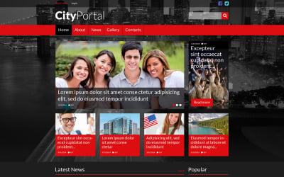 Modèle de site Web réactif pour le portail de la ville