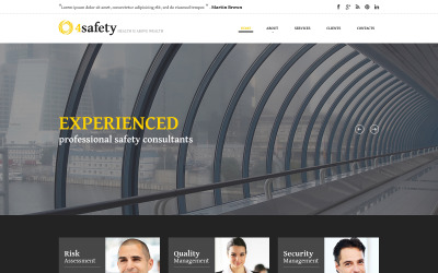 Modello di sito Web reattivo per la sicurezza