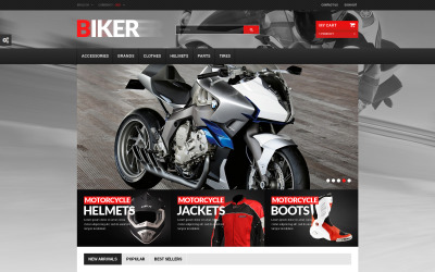 Modello PrestaShop Responsive #50747 "Biker"
