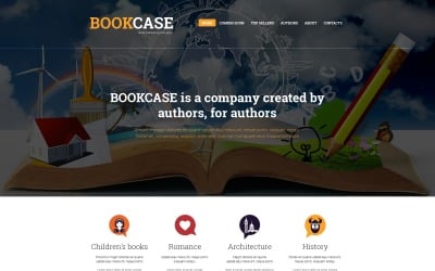 Modelo de site responsivo de editora