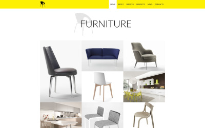 Plantilla de sitio web adaptable de muebles