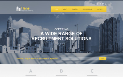 Responsieve websitesjabloon voor public relations