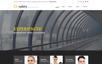 Responsive Website Vorlage für Sicherheitsdienst #50748