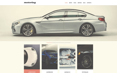 Responsywny szablon strony www Car Club Responsive Website Template #50717