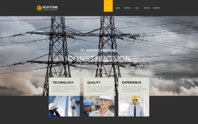 "Roxtone - Construction Company Responsive Creative HTML" modèle web adaptatif #50726