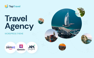 TopTravel - WordPress téma Utazási iroda foglalási sablonja