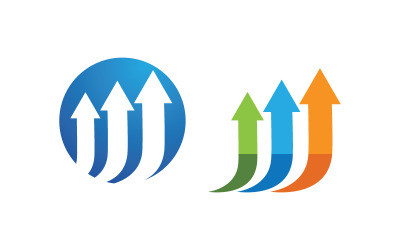 Diseño de ilustración de icono de crecimiento empresarial con flechas (v.2)