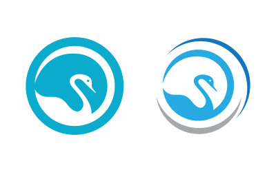 Diseño de ilustración de plantilla de icono de logotipo de Swan Beauty v.2