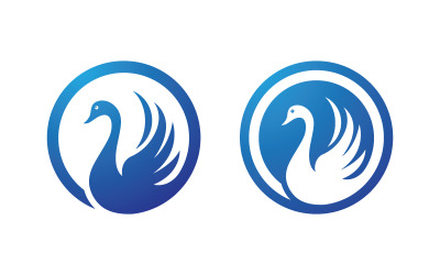 Diseño de ilustración de plantilla de icono de logotipo de Swan Beauty v.3