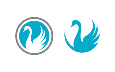 Diseño de ilustración de plantilla de icono de logotipo de Swan Beauty v.4