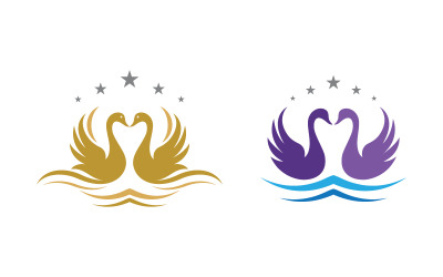 Diseño de ilustración de plantilla de icono de logotipo de Swan Beauty v.5