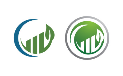 Ilustración del logotipo del concepto de finanzas empresariales (v.8)