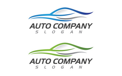 Ilustración vectorial de plantilla de logotipo de coche de carreras (v.3)