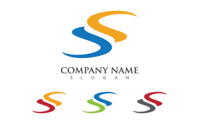 Plantilla vectorial de diseño de logotipo con letra S empresarial v.18