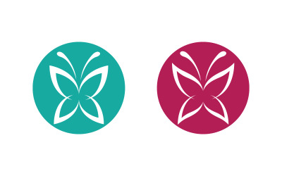 Шаблон дизайна логотипа Butterfly Beauty Vector v.12