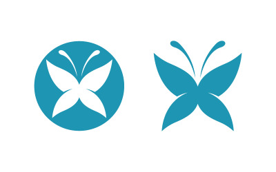Шаблон дизайна логотипа Butterfly Beauty Vector v.13