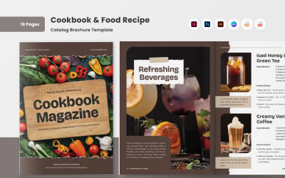 Elegant Food Recipe Catalog and Cookbook Design