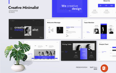 Kreative minimalistische Präsentationsvorlage