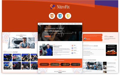NitroFix – Plantilla web HTML para reparación y servicio de automóviles