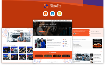 NitroFix – Szablon witryny HTML dla serwisu samochodowego i napraw samochodowych