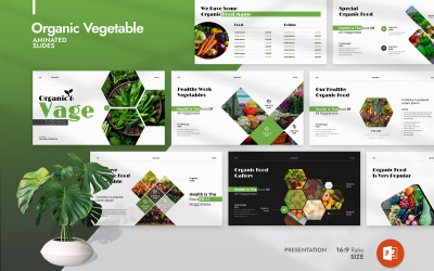 Plantilla de presentación de vegetales orgánicos