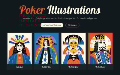 Poker Illustration Art Set