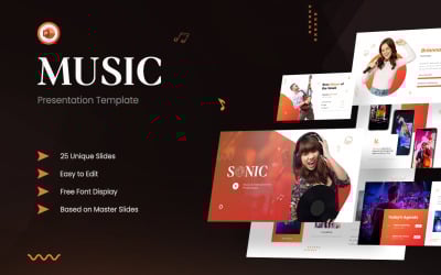 Presentación de PowerPoint sobre Sonic: Música y entretenimiento