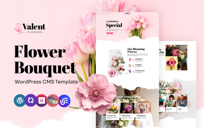 Valent – Blumenboutique, Hochzeitsblumen und Floristen – Mehrzweck-WordPress-Elementor-Theme
