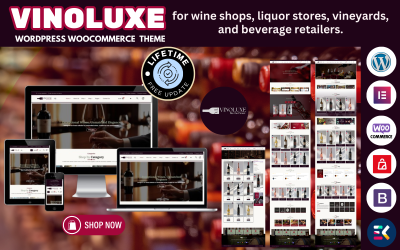 VinoLuxe - Vinotéka, Vinařství a Vineyard téma WooCommerce
