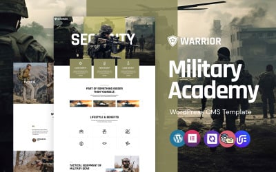 Warrior – Militärakademie und Armeetraining WordPress Elementor Theme