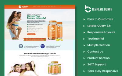 Wellness Boost — многоцелевая тема Shopify для одного продукта
