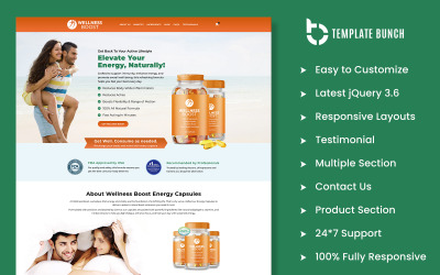 Wellness Boost – víceúčelové téma Shopify pro jeden produkt