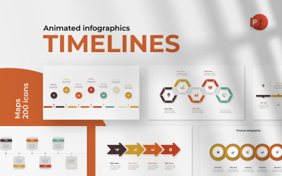 Animierte PowerPoint-Zeitleisten-Infografiken