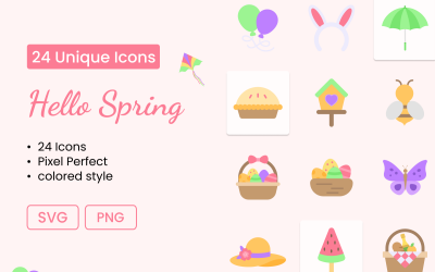 Balíček 24 jarních ikon Premium