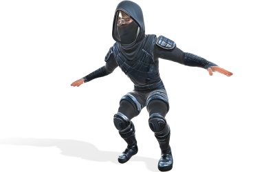 Бесплатная 3D-модель для печати фигурки Ninja Stealth